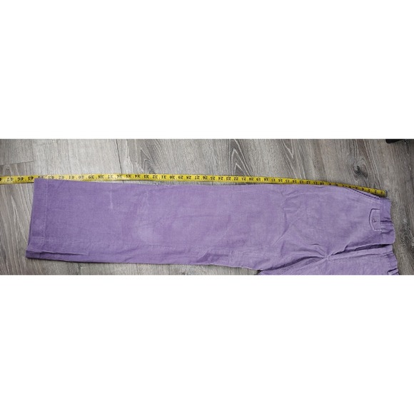 Vtg Hunters Run Corduroy Pants Womens 14 Purple High Rise Straight Leg Cotton - Picture 5 of 12